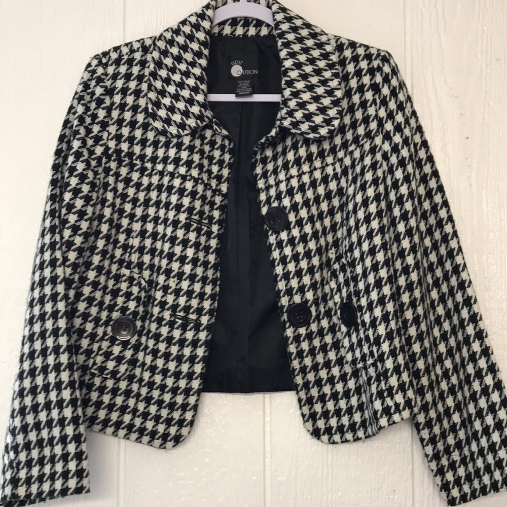 Houndstooth Button Front Jacket First Option Wome… - image 1